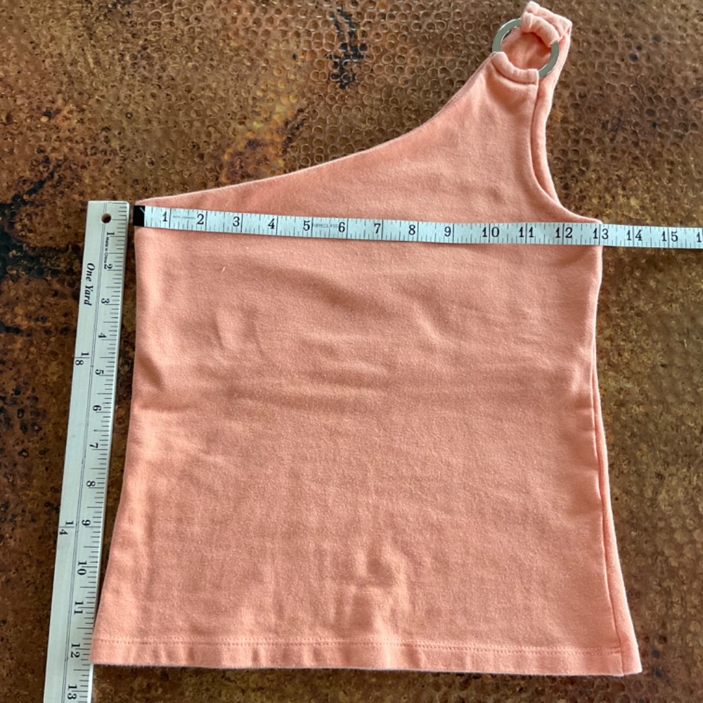 New York & Company One-Shoulder Cami. Orange. Size XS - Picture 7 of 8